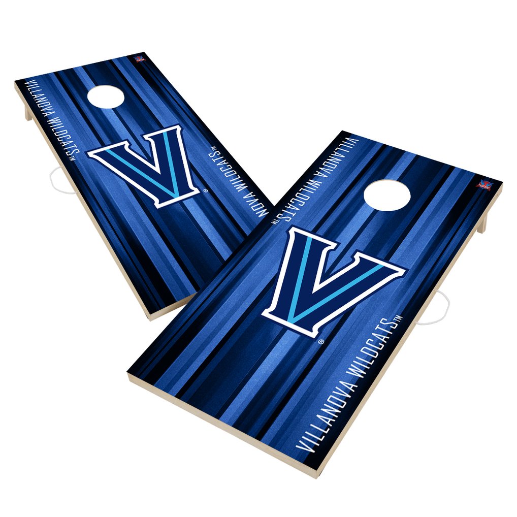 Villanova Wildcats 2' x 4' Solid Wood Rush Design Cornhole Board Set
