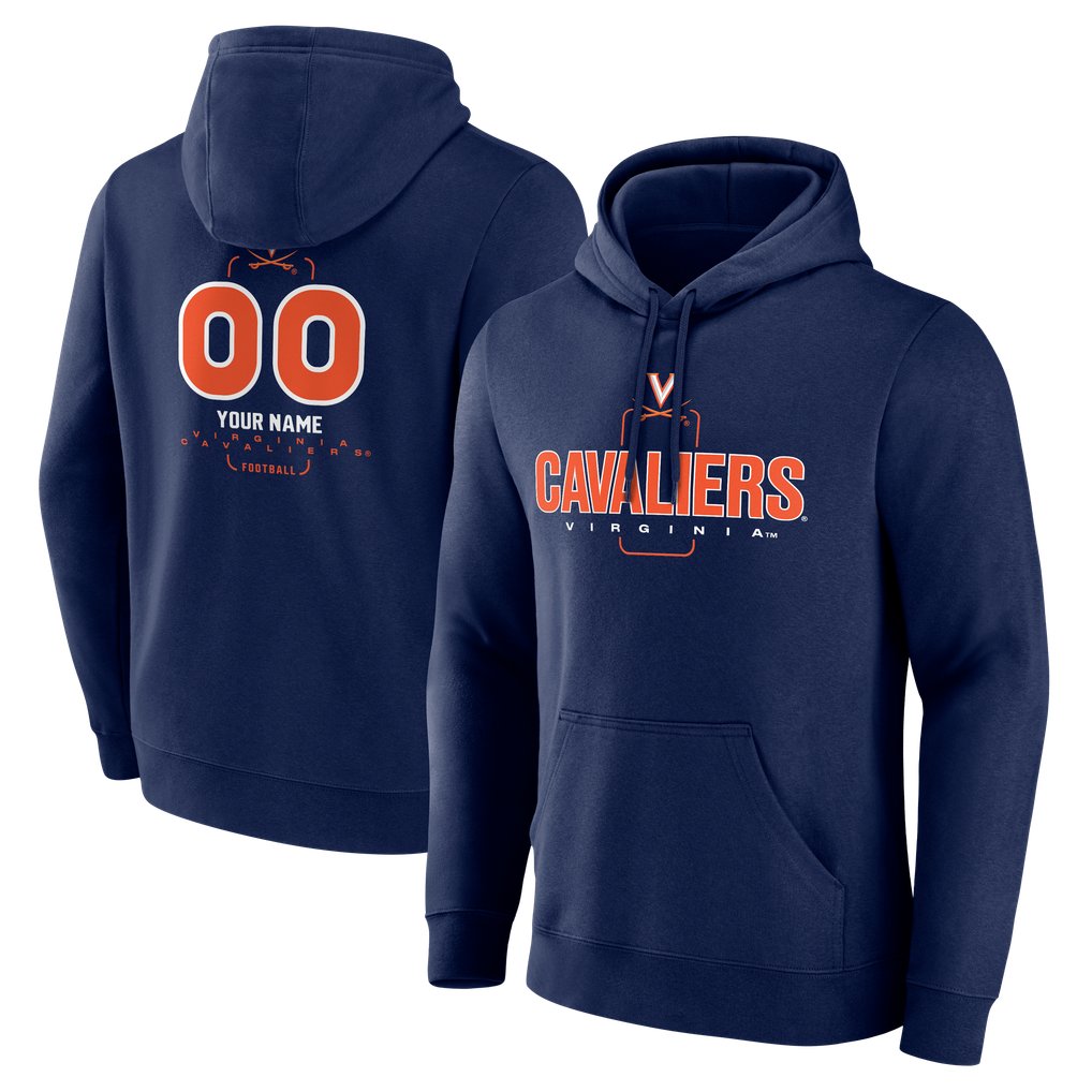 Virginia Cavaliers Personalized Name & Number Midfielder Pullover Hoodie - Navy