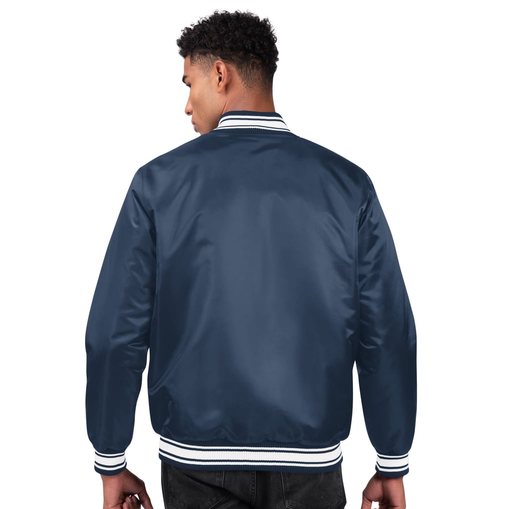 Virginia Cavaliers Starter Core Satin Varsity Full-Snap Jacket - Navy