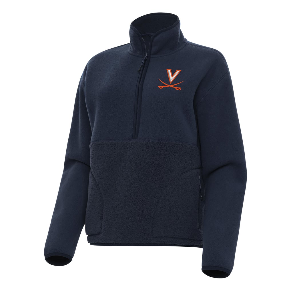 Virginia Cavaliers Antigua Women's Figure Half-Zip Pullover Sweatshirt - Navy