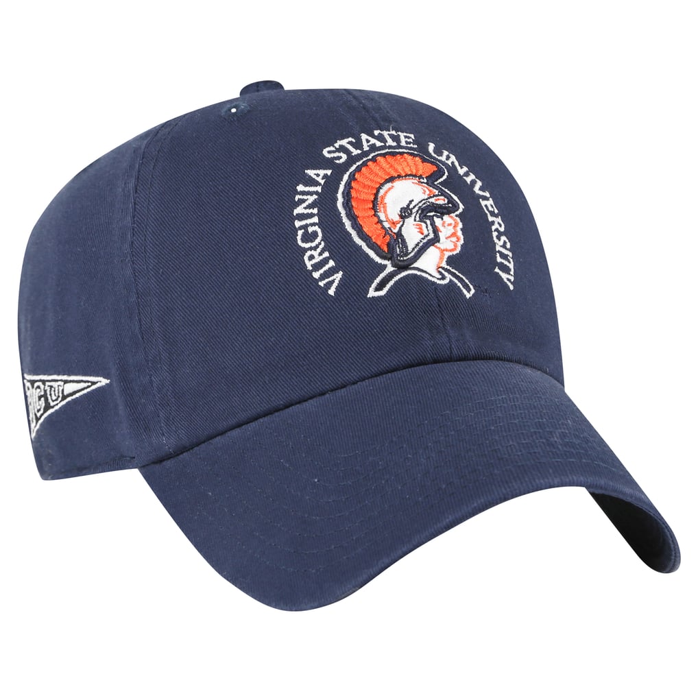 Virginia State Trojans '47 Side & Back Clean Up Adjustable Hat - Navy