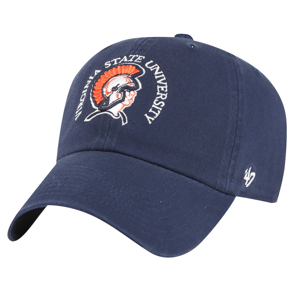 Virginia State Trojans '47 Side & Back Clean Up Adjustable Hat - Navy