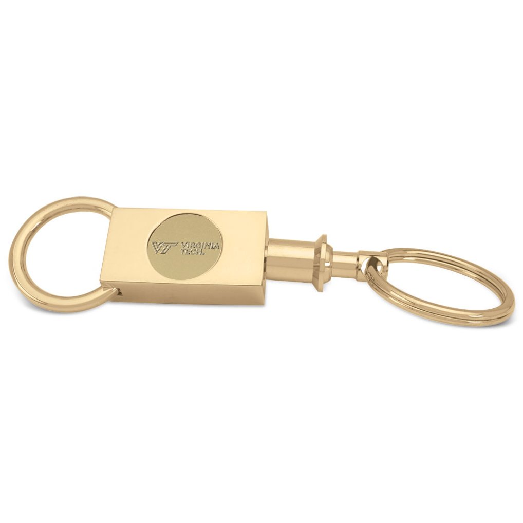 Virginia Tech Hokies Personalized Key Ring - Gold