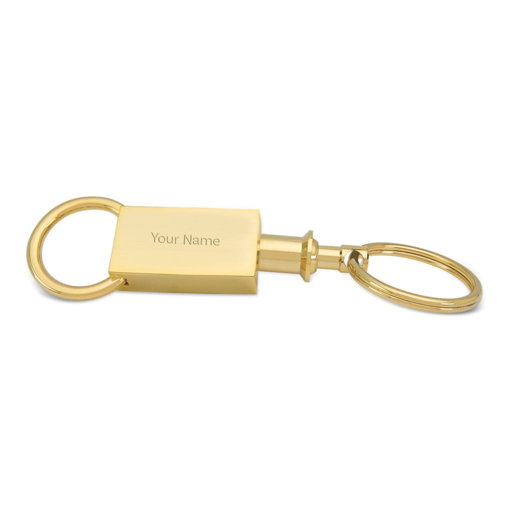 Virginia Tech Hokies Personalized Key Ring - Gold
