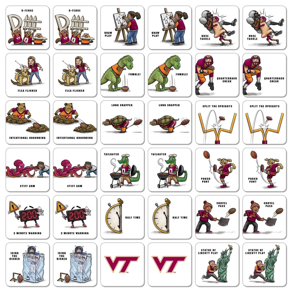 Virginia Tech Hokies IDNA Licensed Memory Match Game