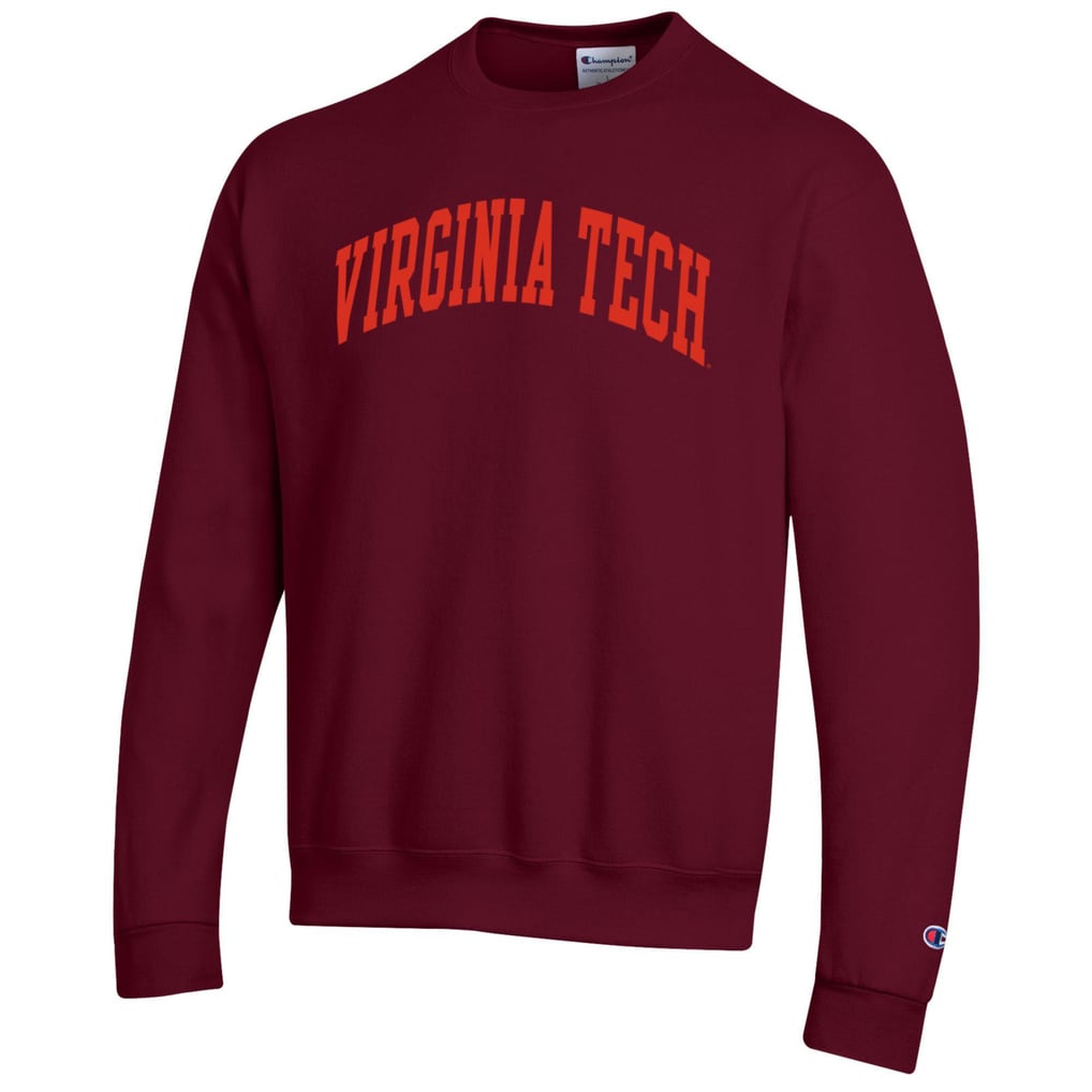  Virginia Tech Hokies Champion Basic Arch Fleece Pullover Sweatshirt - Maroon