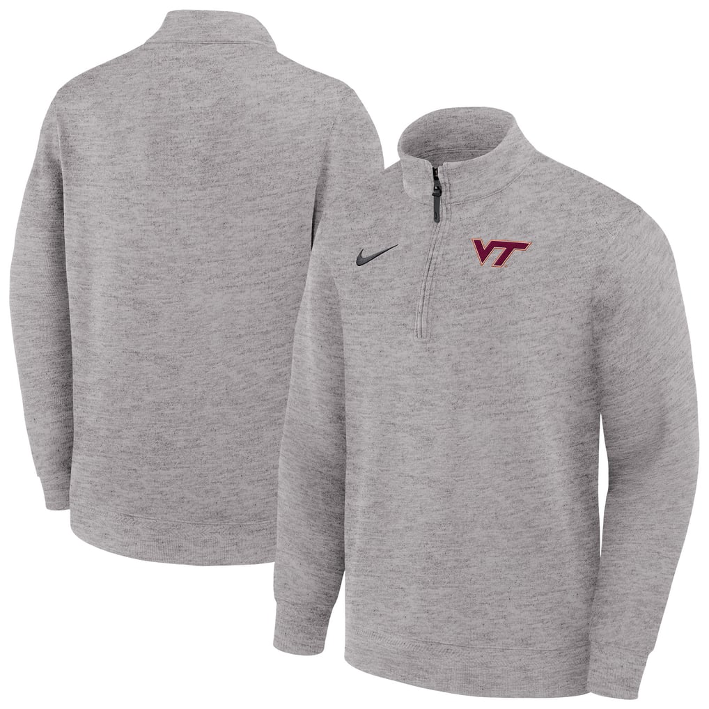 Virginia Tech Hokies Nike Coaches Dri-FIT Half-Zip Pullover - Gray
