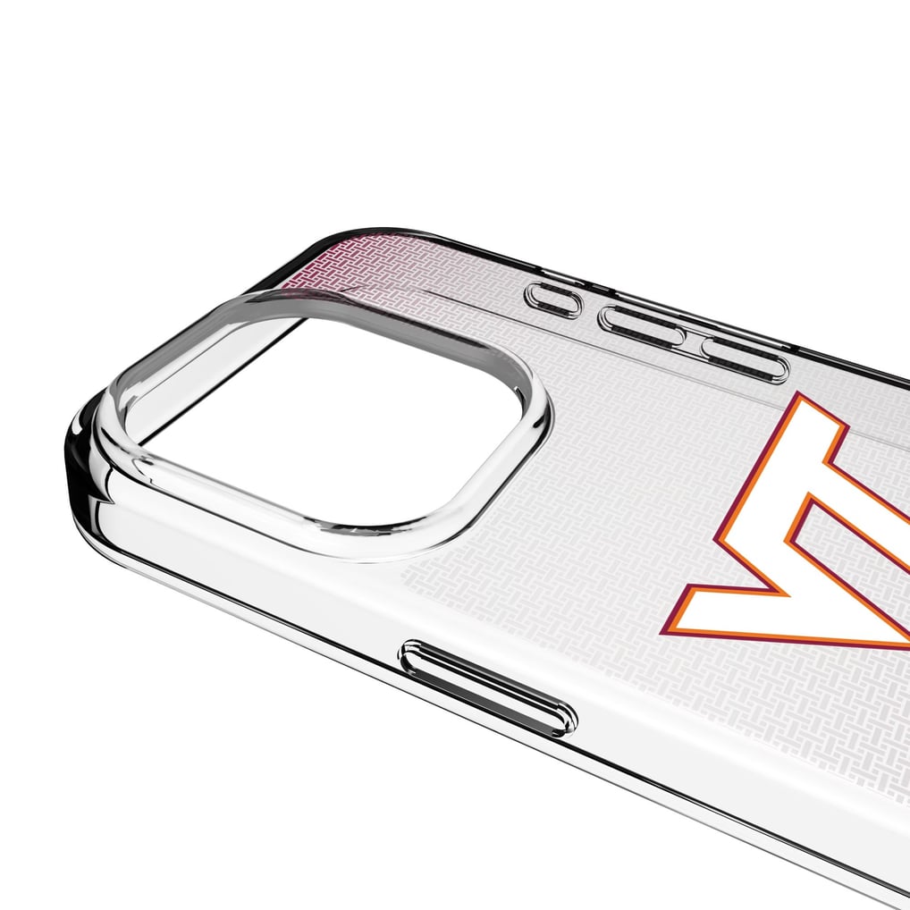 Virginia Tech Hokies Linen Logo iPhone Clear Case