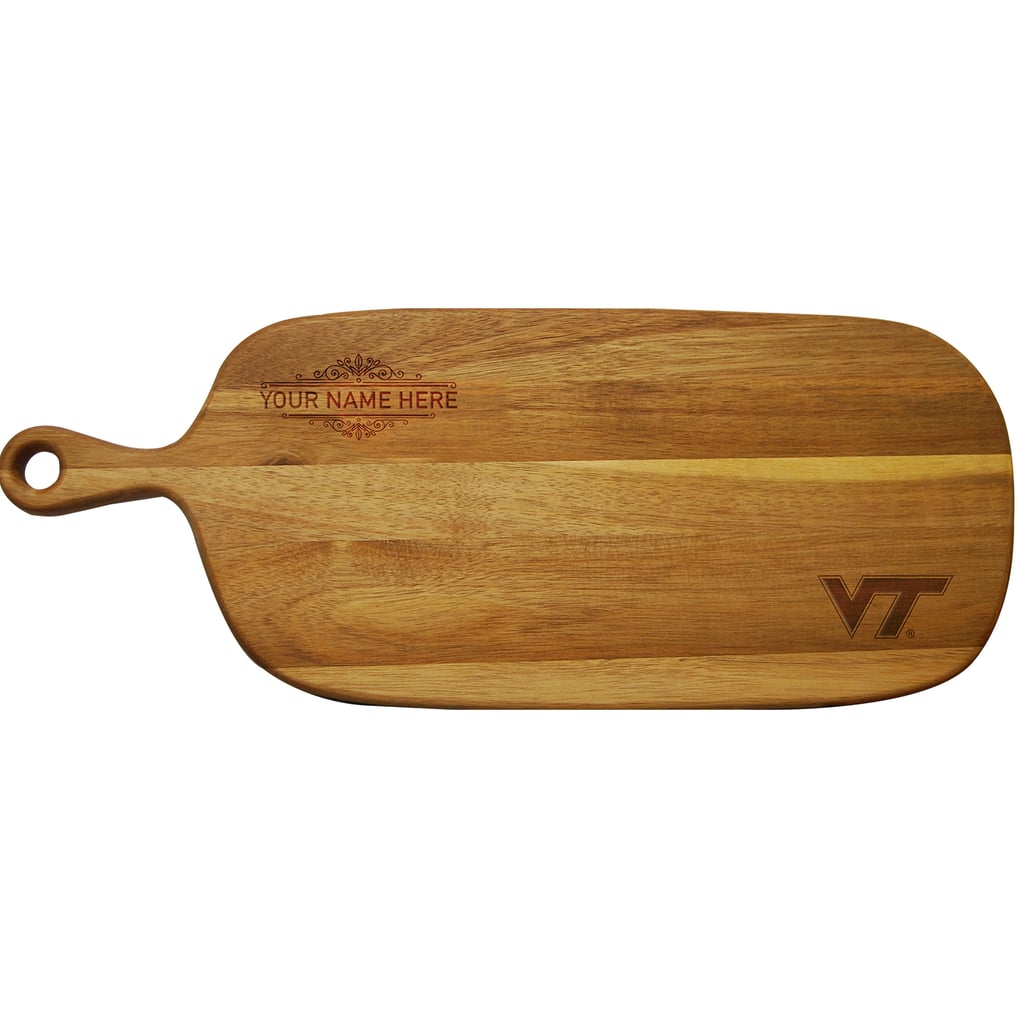 Virginia Tech Hokies Personalized Acacia Paddle Serving Board
