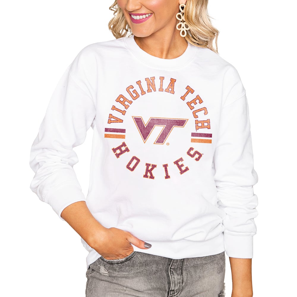 Women's Gameday Couture White Virginia Tech Hokies Oversized Vintage ...