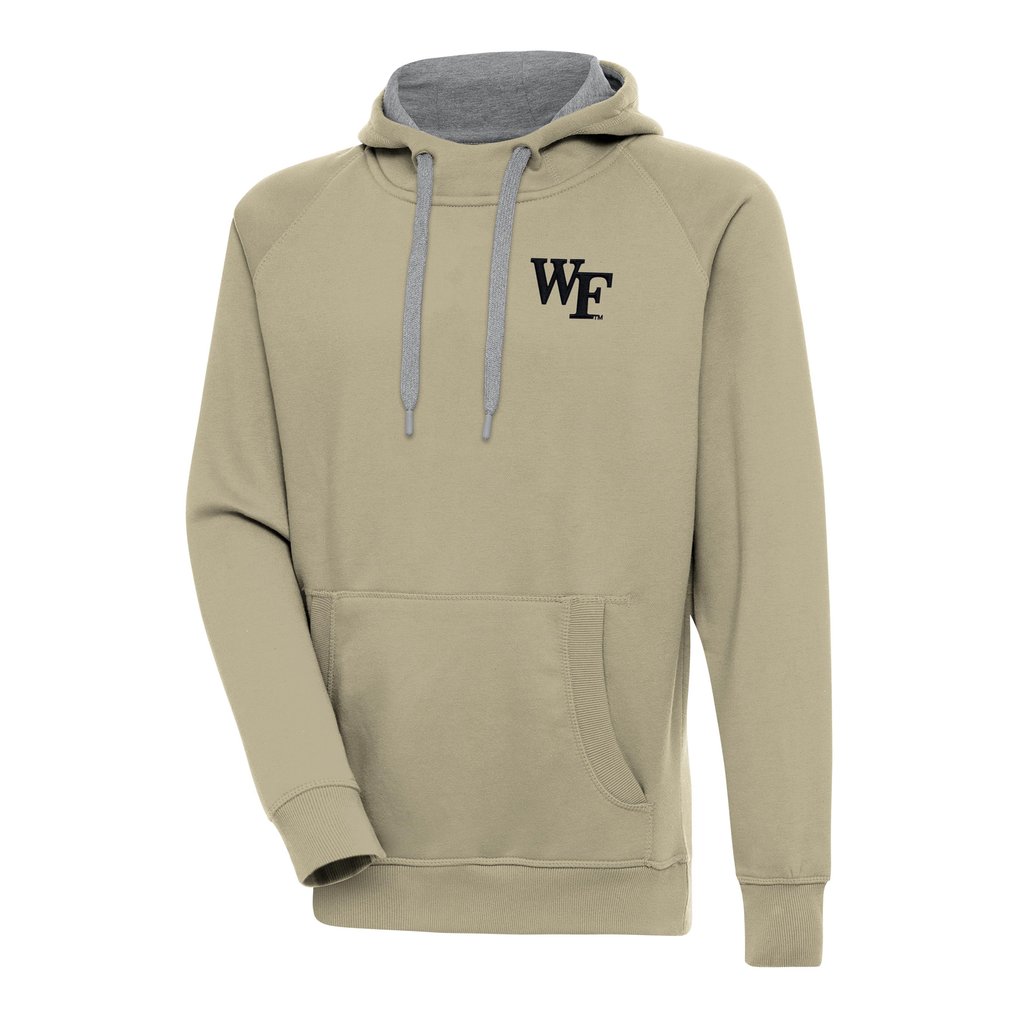 Wake Forest Demon Deacons Antigua Victory Pullover Hoodie - Khaki