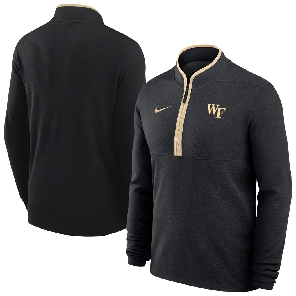 Wake Forest Demon Deacons Nike Basketball Victory Dri-FIT Half-Zip Pullover - Black