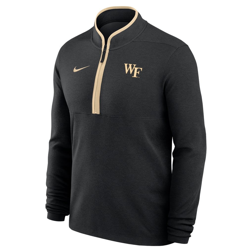Wake Forest Demon Deacons Nike Basketball Victory Dri-FIT Half-Zip Pullover - Black