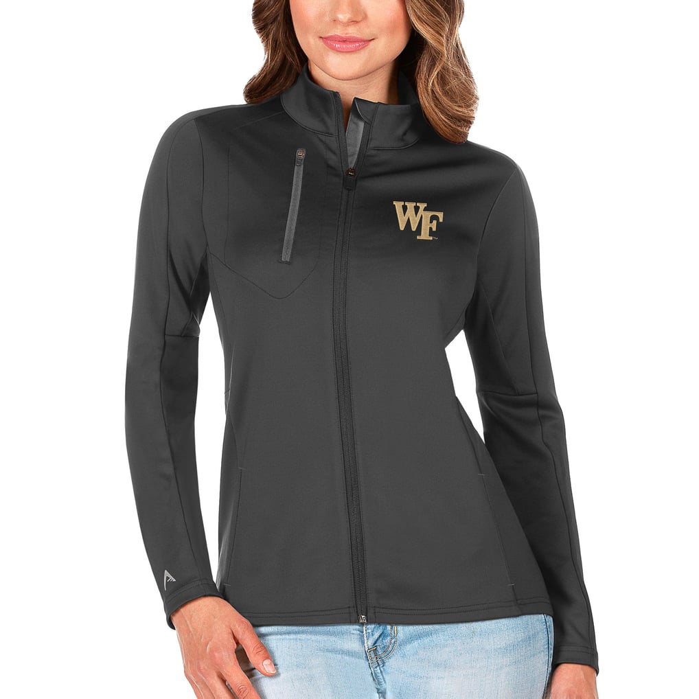 Wake Forest Demon Deacons Antigua Women's Generation Full-Zip Jacket - Graphite/Silver