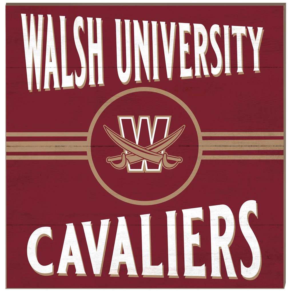 Walsh Cavaliers 10" x 10" Retro Team Sign