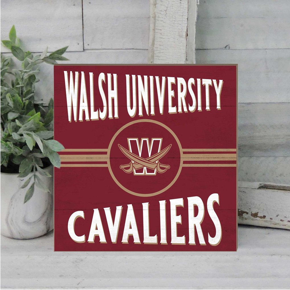 Walsh Cavaliers 10" x 10" Retro Team Sign