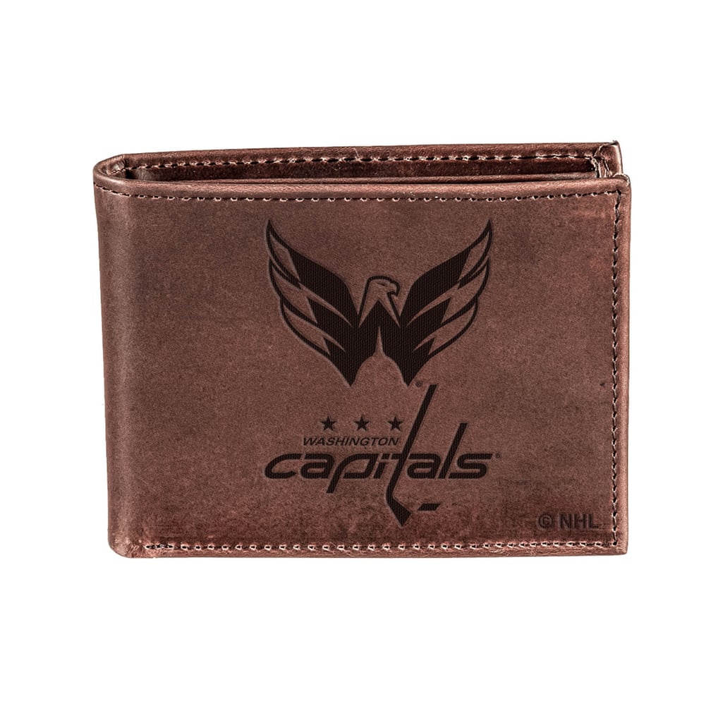  Washington Capitals Bi-Fold Leather Wallet - Brown