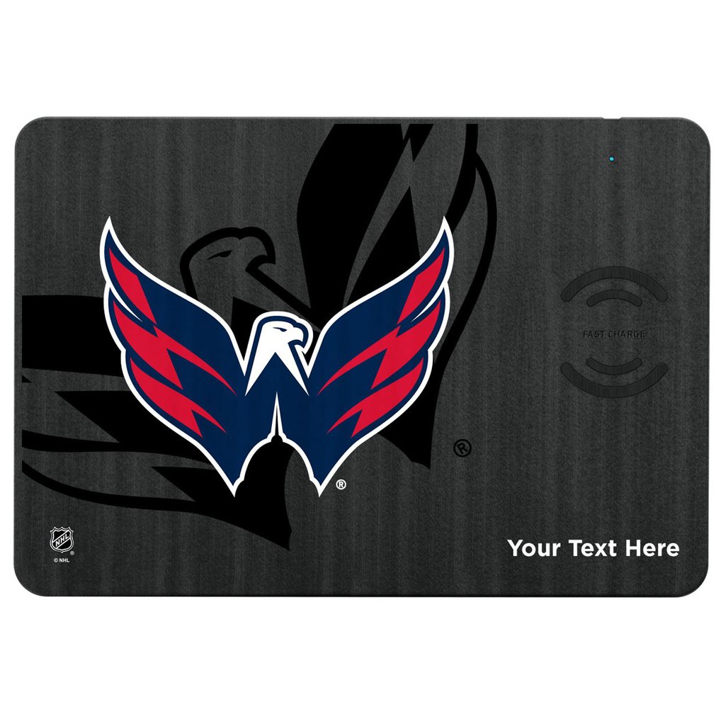Washington Capitals Keyscaper Personalized 15W Fast Wireless Charger and Mouse Pad