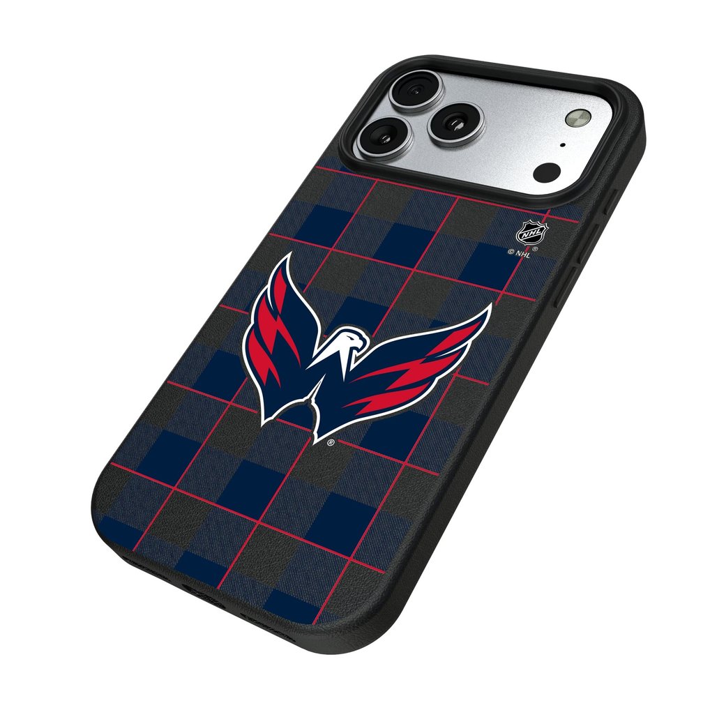 Washington Capitals Keyscaper Plaid iPhone Magnetic Bump Case
