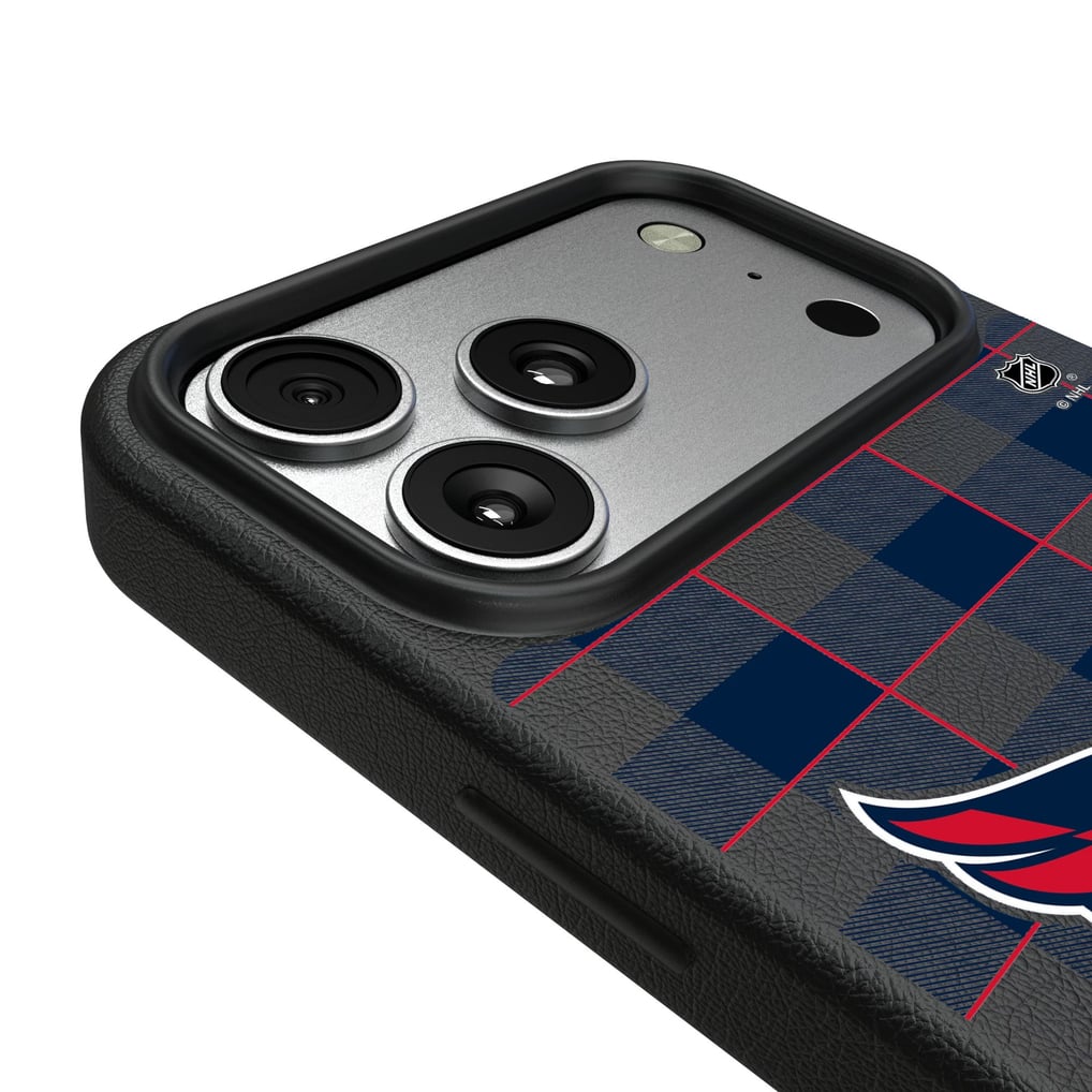 Washington Capitals Keyscaper Plaid iPhone Magnetic Bump Case