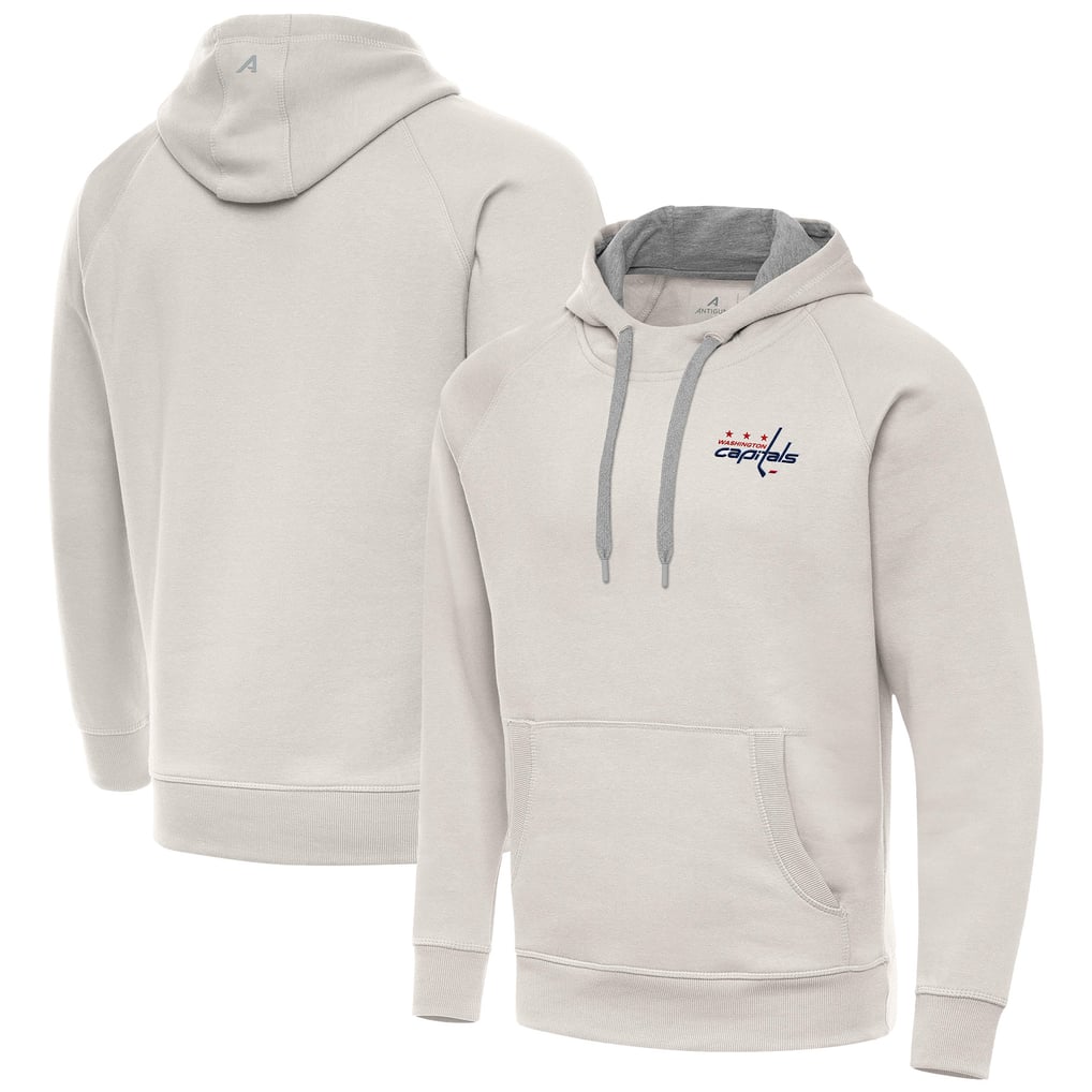 Washington Capitals Antigua Victory Pullover Hoodie - Cream