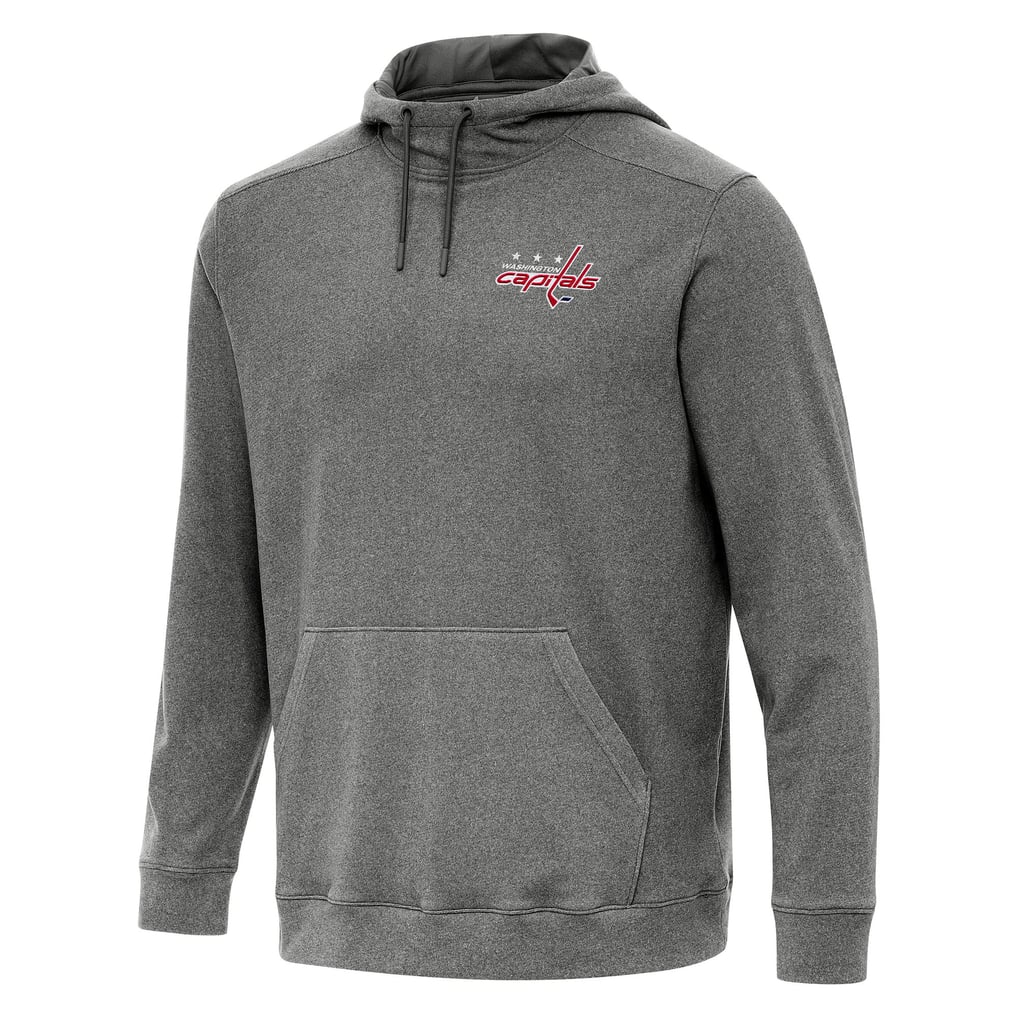 Washington Capitals Antigua Cloud Pullover Hoodie - Heather Black