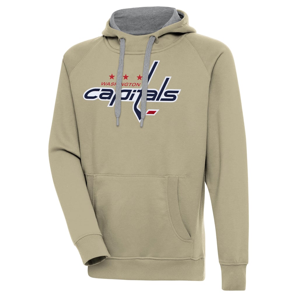 Washington Capitals Antigua Victory Pullover Hoodie - Khaki