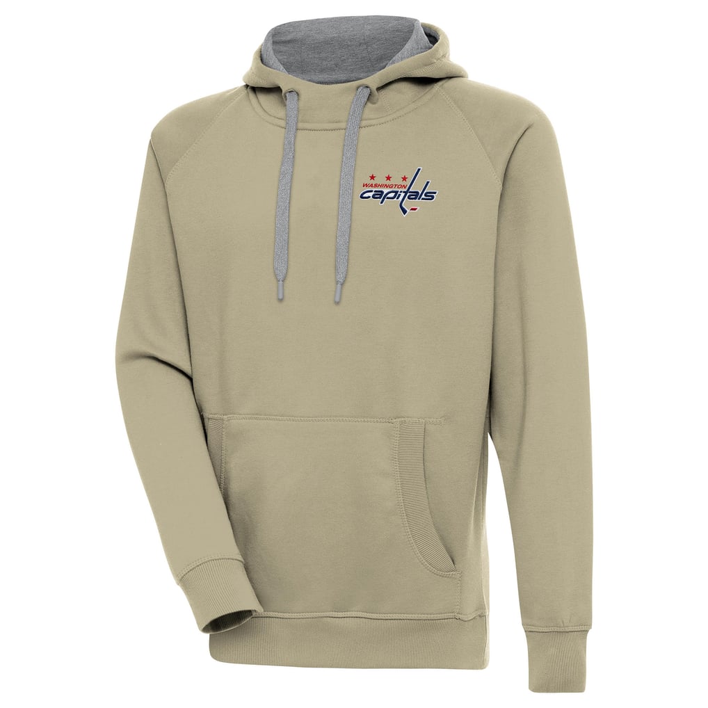 Washington Capitals Antigua Victory Pullover Hoodie - Khaki