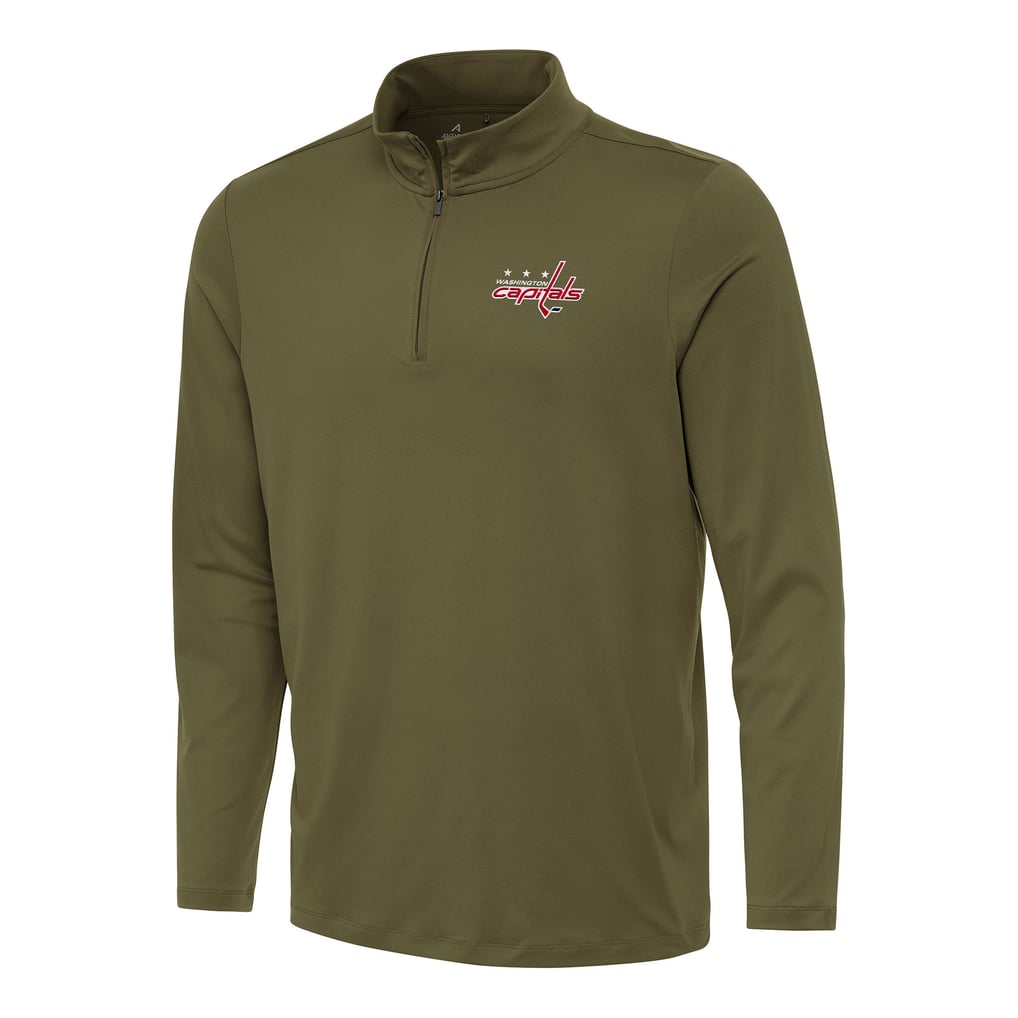 Washington Capitals Antigua Reprocess Quarter-Zip Top - Olive