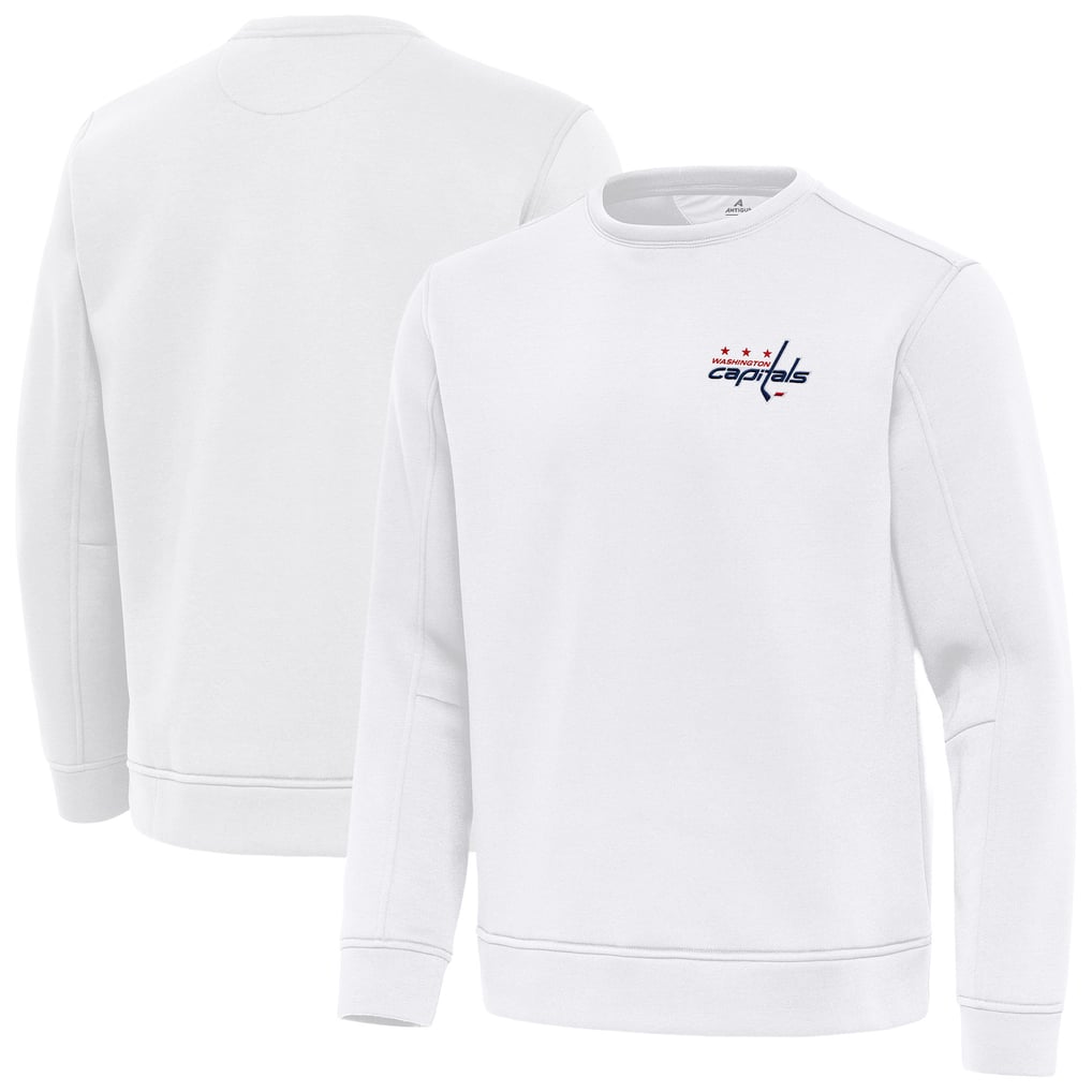 Washington Capitals Antigua Relevant Lightweight Pullover Sweatshirt - White