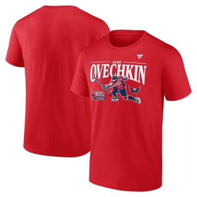 Alexander Ovechkin Washington Capitals Fanatics NHL All-Time Leading Goal Scorer GR8 Celebration T-Shirt - Athletic Red