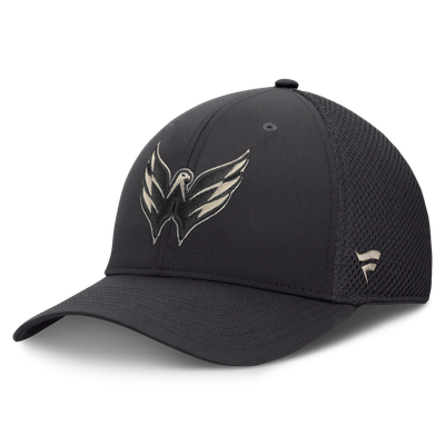 Washington Capitals Fanatics Road Meshback Stretch Hat - Charcoal