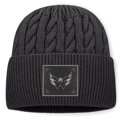 Washington Capitals Fanatics Road Phantom Oversized Cuffed Knit Hat - Charcoal