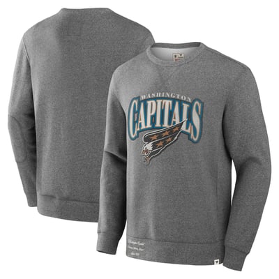 Washington Capitals Fanatics Decades Collection Legendary Fleece Pullover Sweatshirt - Heather Gray