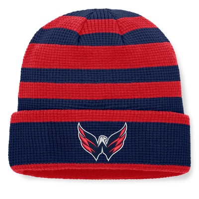 Washington Capitals Fanatics Fundamental Steady Cuffed Knit Hat - Navy/Red