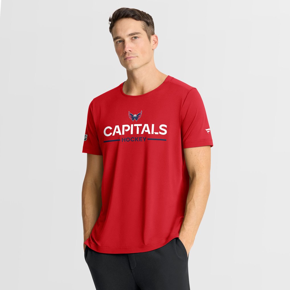 Washington Capitals Fanatics Authentic Pro Rink Tech T-Shirt - Red