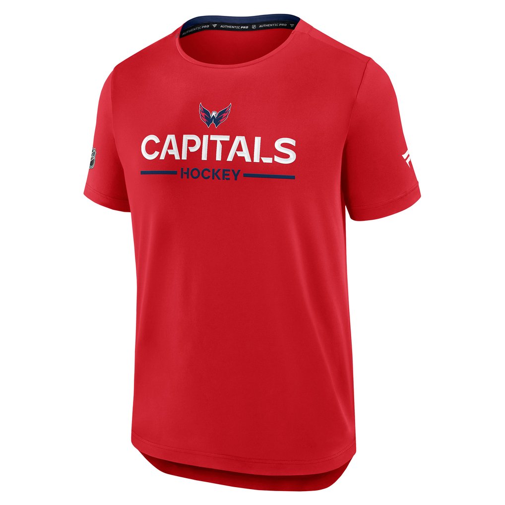 Washington Capitals Fanatics Authentic Pro Rink Tech T-Shirt - Red
