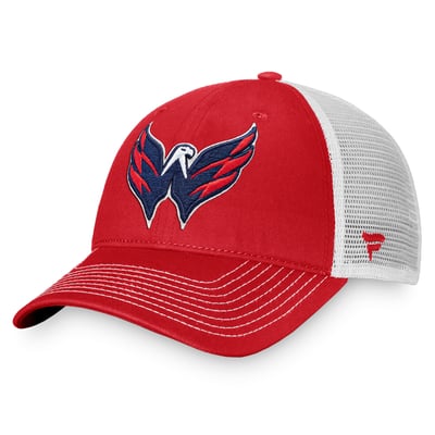 Washington Capitals Fanatics Core Primary Logo Trucker Adjustable Hat - Red/White