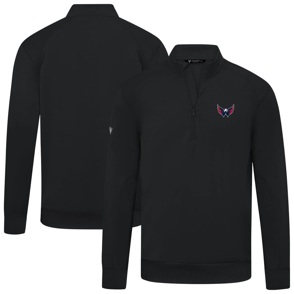 Washington Capitals Levelwear Upright Tri-Blend Quarter-Zip Pullover - Black