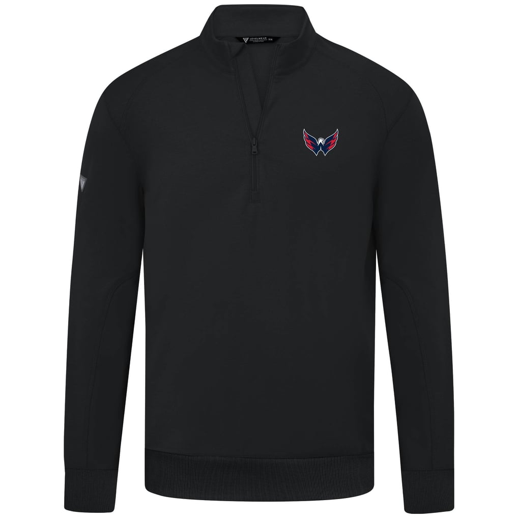 Washington Capitals Levelwear Upright Tri-Blend Quarter-Zip Pullover - Black