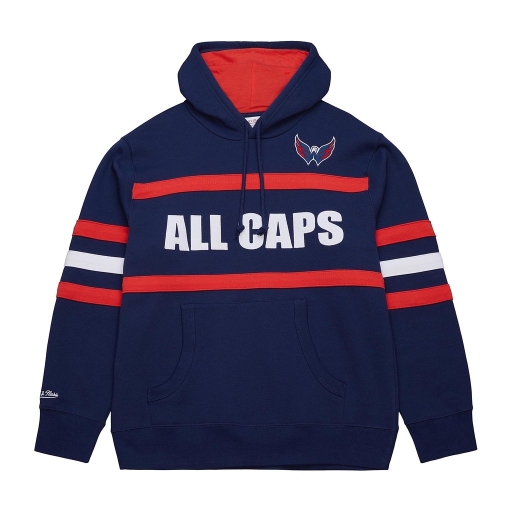 Washington Capitals Mitchell & Ness Head Coach Slogan Pullover Hoodie - Navy