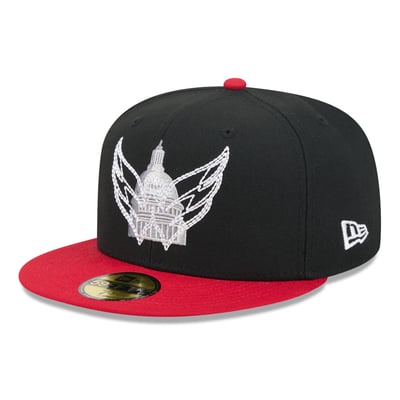 Washington Capitals New Era City Icon Stitched Overlay 59FIFTY Fitted Hat - Black/Red