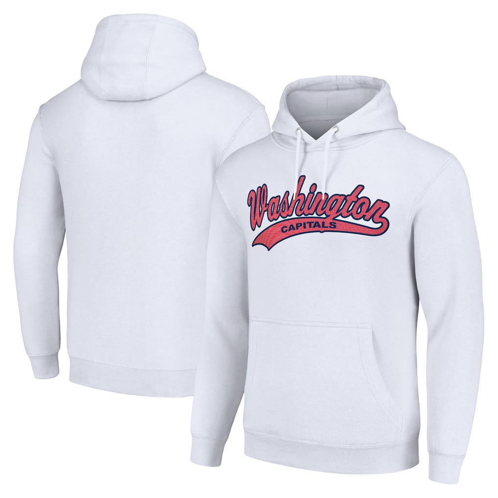 Washington Capitals Starter Tailsweep Fleece Tri-Blend Pullover Hoodie - White