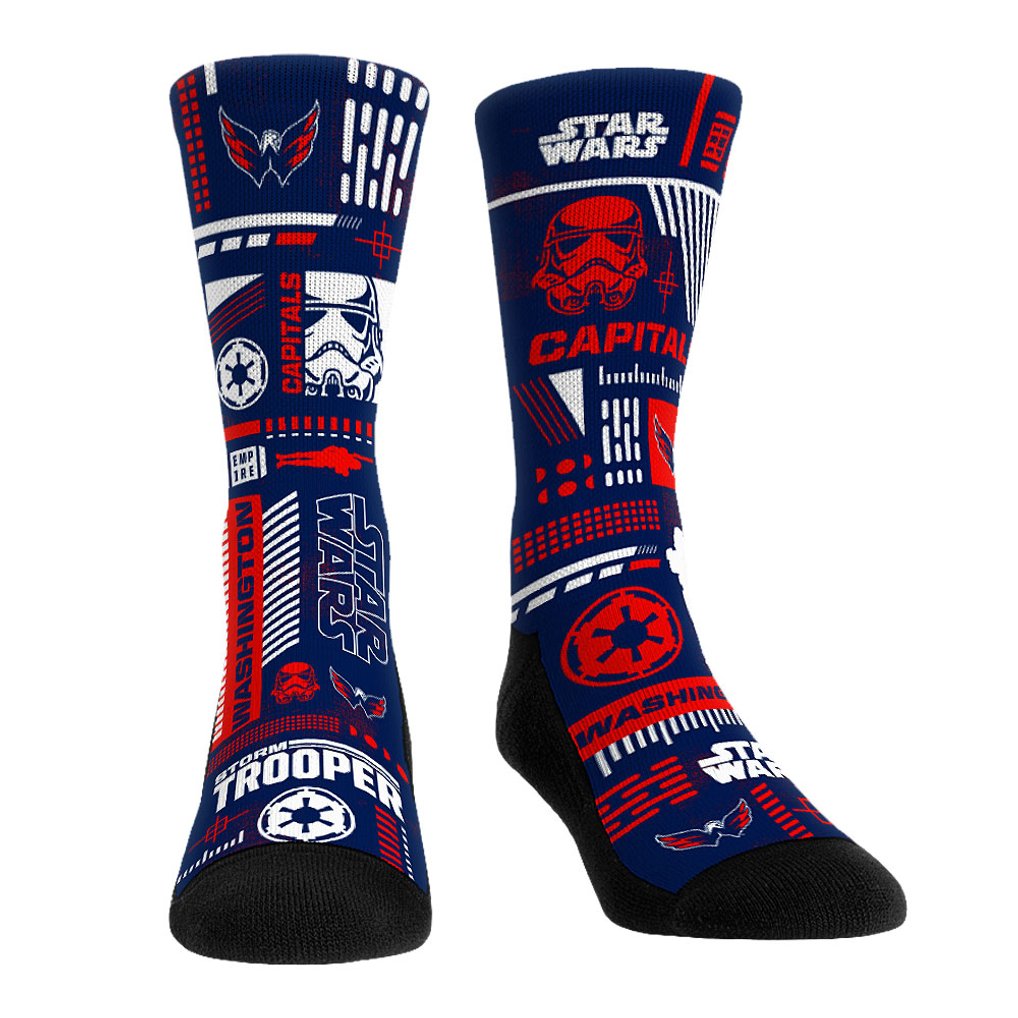 Darth Vader & Stormtrooper Washington Capitals Rock Em Socks Star Wars Three-Pack Crew Socks Set