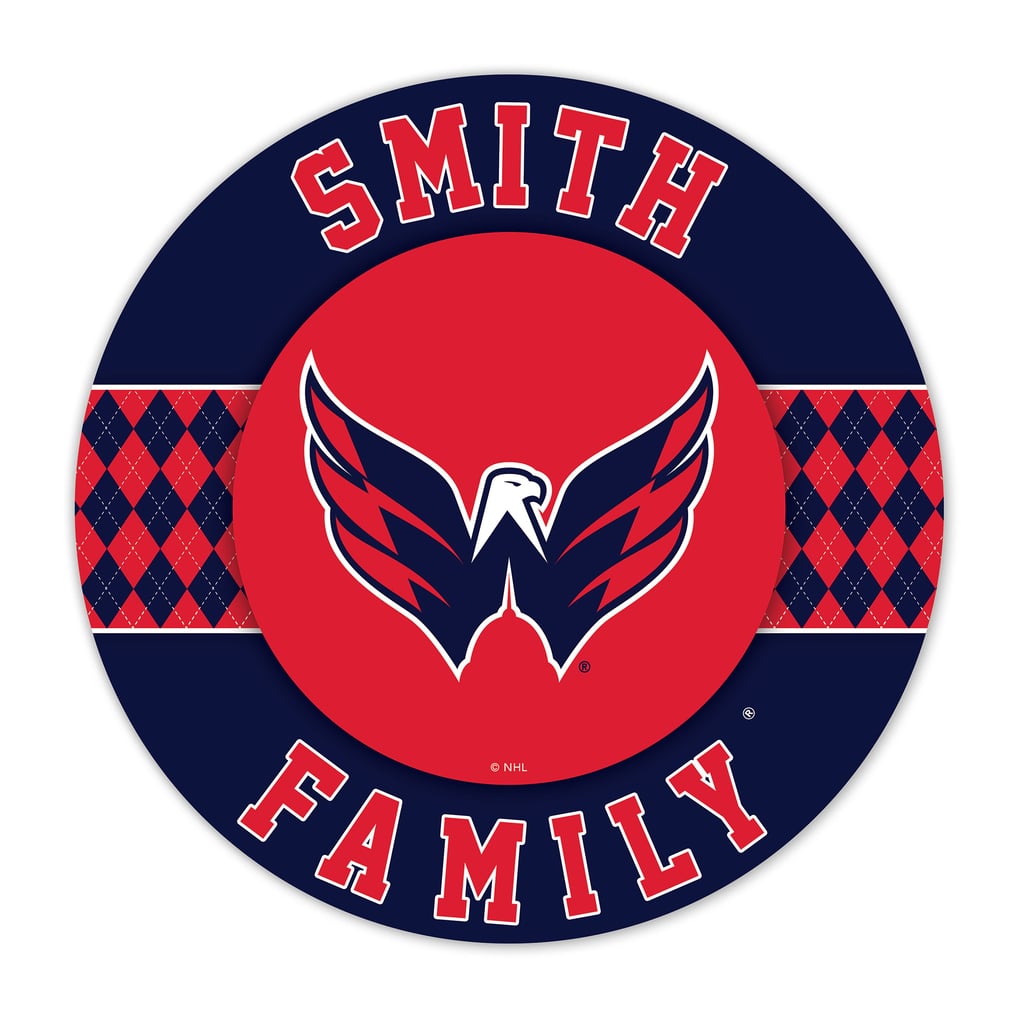 Washington Capitals 16" Personalized Circle Wall Art