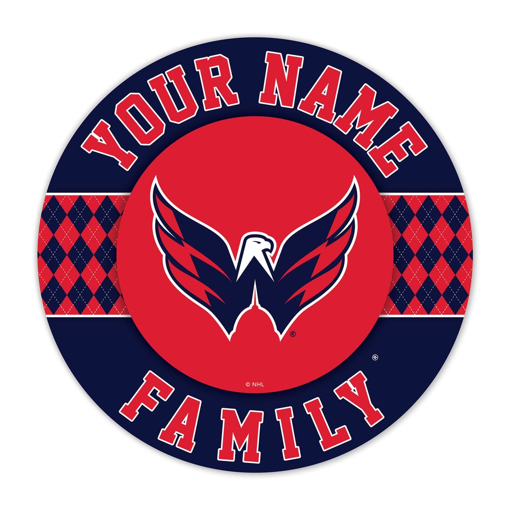 Washington Capitals 16" Personalized Circle Wall Art