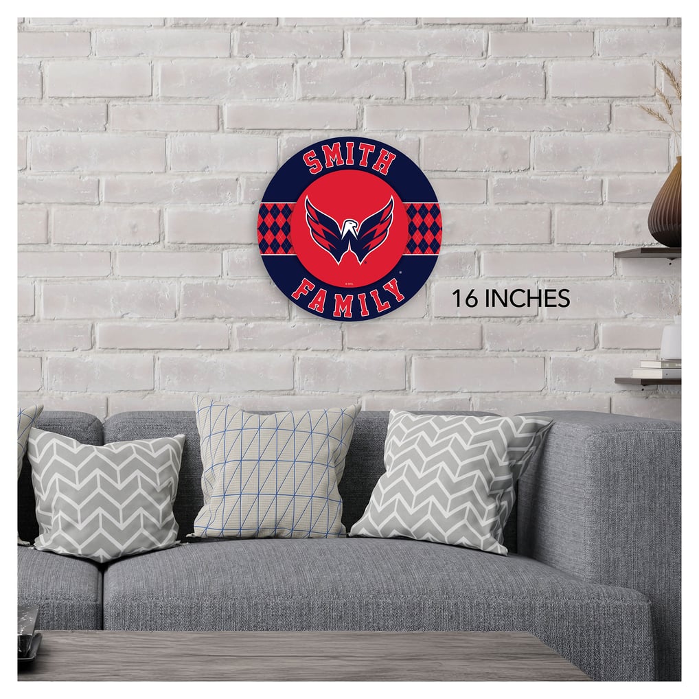 Washington Capitals 16" Personalized Circle Wall Art