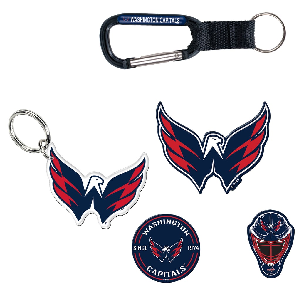 Washington Capitals WinCraft 5-Pack Key Ring and Fridge Magnet Set