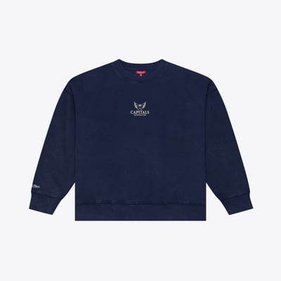 Washington Capitals Mitchell & Ness Women's Core Essentials Sweatshirt - Navy
