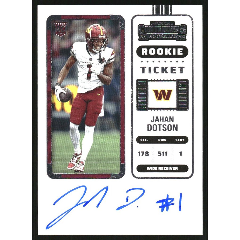 2022 Panini Contenders #121A Jahan Dotson AU RC